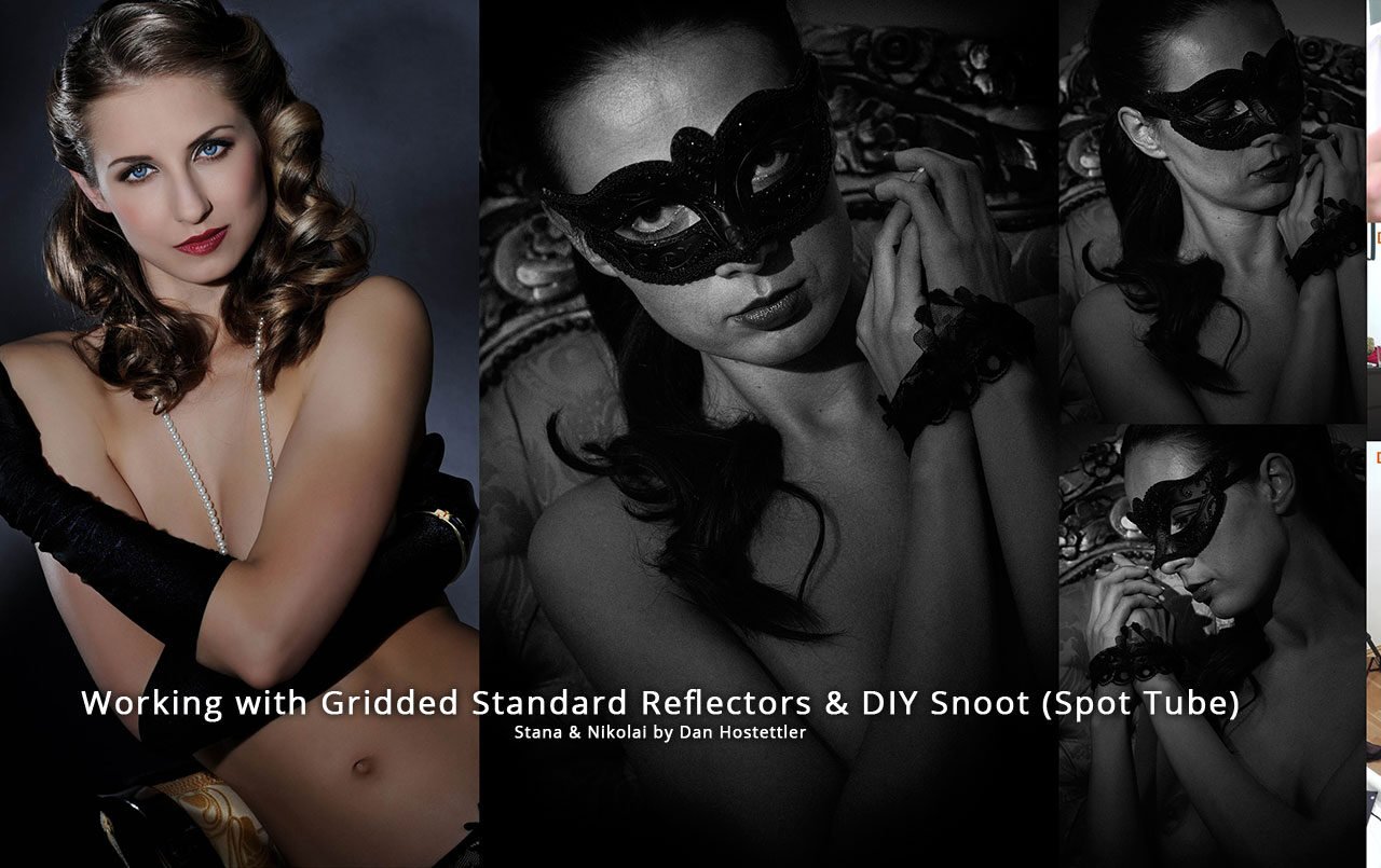 Photography Lighting - Using Gridded Standard Relfector & Snoot